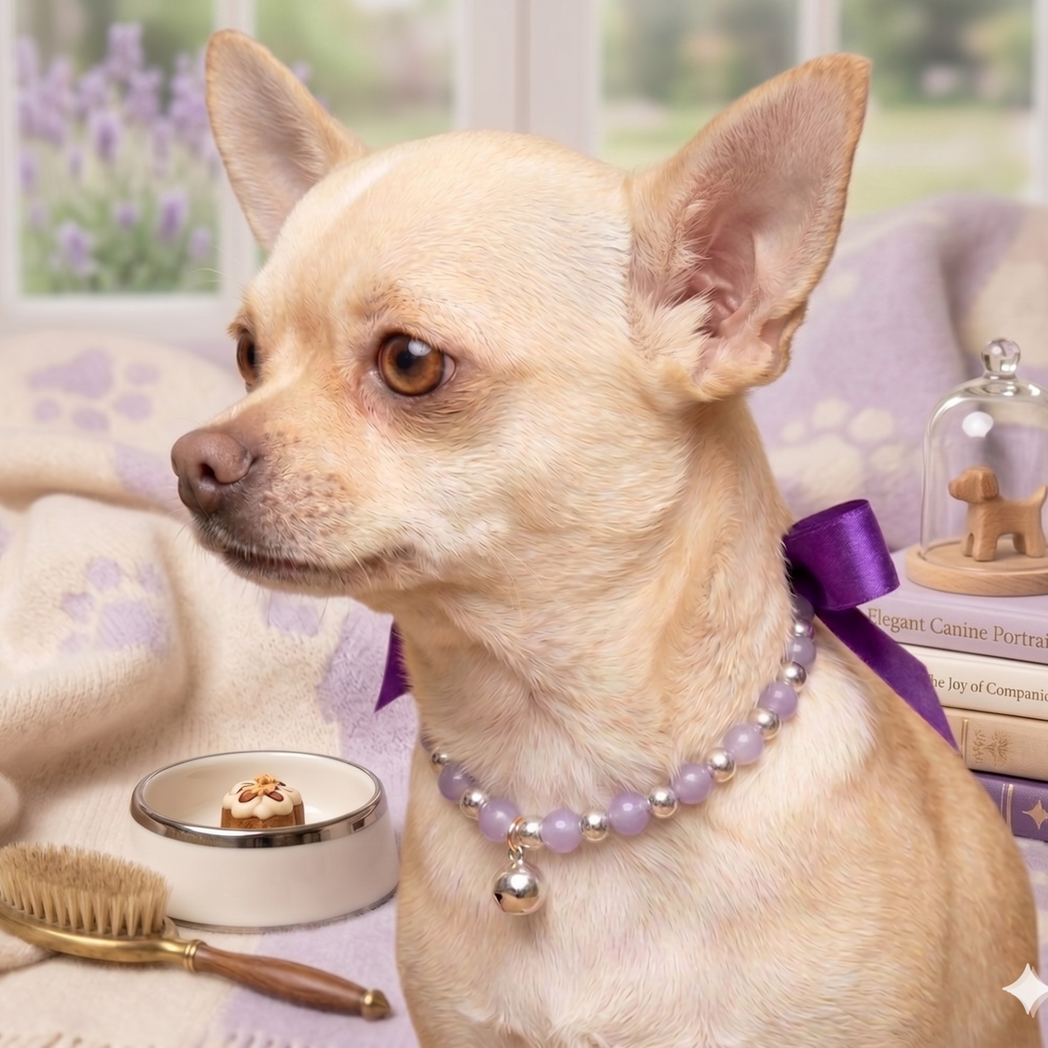 Collana per Cani in Giada Naturale e Ceramica Artigianale